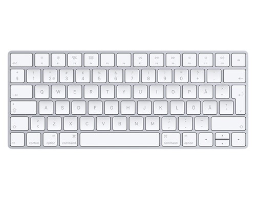 Apple Magic Keyboard Langaton Näppäimistö Ruotsi Hopea, Valkoinen