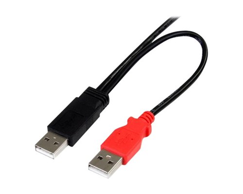 Startech 3 Ft Usb Y Cable For External Hard Drive Usb A To Micro B 0.91m 4-stifts Usb Typ A Hane 5-stifts Mikro-usb Typ B Hane