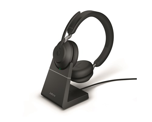 Jabra Evolve2 65 Uc With Stand Headset Usb-c Via Bluetooth-adapter Stereo Svart