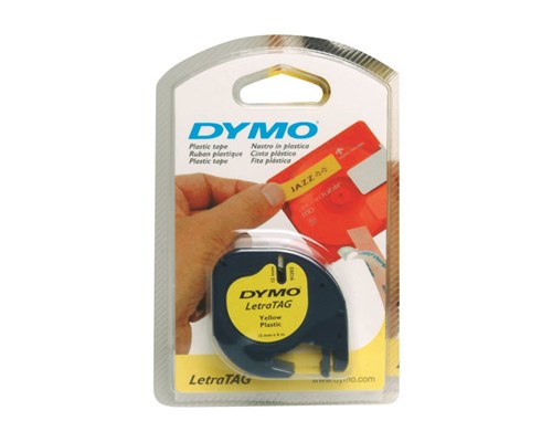 Dymo Tape Lt 12mm Plast Gul